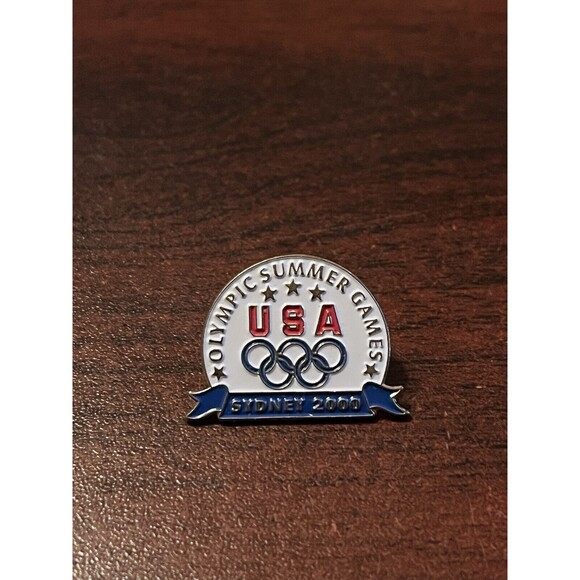 Vintage Olympic Summer Games 2000 Sydney Australia Team USA Lapel‎ Hat Pin - Picture 1 of 2